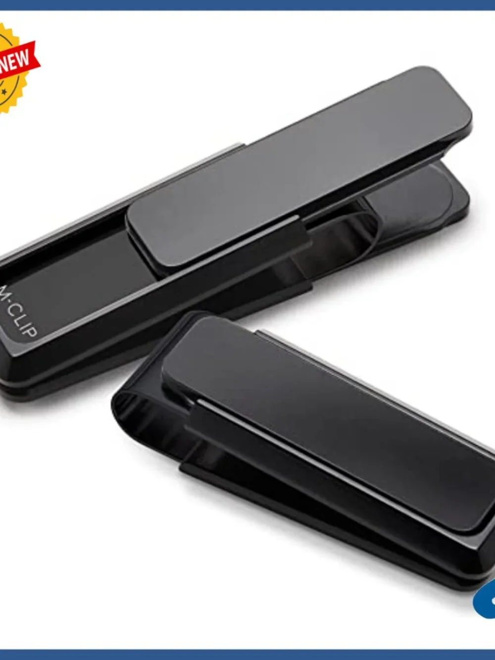 Slim Aluminum Money Clip with Credit Card Holder - Minimalist Wallet Alternative